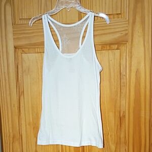 OP White Fitted Sleeveless Backless Tank Top